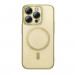Baseus Glitter MagSafe Hybrid Protection Set - хибриден удароустойчив кейс с MagSafe и стъклено защитно покритие за дисплея на iPhone 14 Pro Max (златист-прозрачен) 1