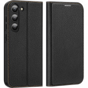Dux Ducis Skin X2 Case - кожен калъф с поставка и отделение за кр. карти за Samsung Galaxy S23 (черен) 1