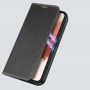 Dux Ducis Skin X2 Case - кожен калъф с поставка и отделение за кр. карти за Samsung Galaxy S23 (черен) 5