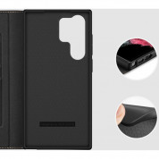 Dux Ducis Skin X2 Case - кожен калъф с поставка и отделение за кр. карти за Samsung Galaxy S23 Ultra (черен) 7