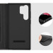 Dux Ducis Skin X2 Case - кожен калъф с поставка и отделение за кр. карти за Samsung Galaxy S23 Ultra (черен) 8