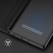 Dux Ducis Skin X2 Case - кожен калъф с поставка и отделение за кр. карти за Samsung Galaxy S23 Ultra (черен) 6