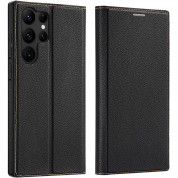 Dux Ducis Skin X2 Case - кожен калъф с поставка и отделение за кр. карти за Samsung Galaxy S23 Ultra (черен) 1