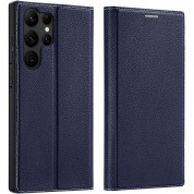 Dux Ducis Skin X2 Case - кожен калъф с поставка и отделение за кр. карти за Samsung Galaxy S23 Ultra (син) 1