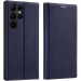 Dux Ducis Skin X2 Case - кожен калъф с поставка и отделение за кр. карти за Samsung Galaxy S23 Ultra (син) 2
