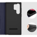 Dux Ducis Skin X2 Case - кожен калъф с поставка и отделение за кр. карти за Samsung Galaxy S23 Ultra (син) 7