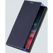 Dux Ducis Skin X2 Case - кожен калъф с поставка и отделение за кр. карти за Samsung Galaxy S23 Ultra (син) 3