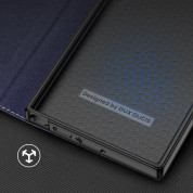 Dux Ducis Skin X2 Case - кожен калъф с поставка и отделение за кр. карти за Samsung Galaxy S23 Ultra (син) 5