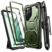 i-Blason SUPCASE ArmorBox Case - удароустойчив хибриден кейс с вграден протектор за дисплея за Samsung Galaxy S23 Ultra (зелен)