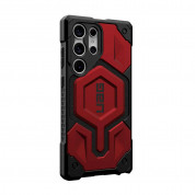 Urban Armor Gear Monarch Pro Case - удароустойчив хибриден кейс с MagSafe за Samsung Galaxy S23 Ultra (черен-червен) 2