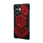 Urban Armor Gear Monarch Pro Case - удароустойчив хибриден кейс с MagSafe за Samsung Galaxy S23 Ultra (черен-червен) 1