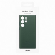 Samsung Leather Cover EF-VVS918LG - оригинален кожен кейс (естествена кожа) за Samsung Galaxy S23 Ultra (зелен) 4