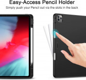 ESR Rebound Pencil Case - полиуретанов калъф с поставка и отделение за Apple Pencil 2 за iPad Pro 12.9 (2020), iPad Pro 12.9 (2018) (сив) 1