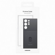Samsung Frame Cover EF-MS918CBEGWW - оригинален хибриден кейс от две части за Samsung Galaxy S23 Ultra (черен-прозрачен) 4