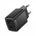 Baseus Compact Wall Charger 2U 10.5W - захранване за ел. мрежа с 2xUSB-A изхода за зареждане на мобилни устройства (черен) 3