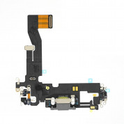 OEM iPhone 12 System Connector and Flex Cable - лентов кабел с Lightning конектора и долните микрофони за iPhone 12 (черен) 1