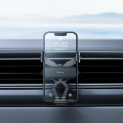 Baseus Stable Gravity Car Vent Mount Lite (SUWX010001) - поставка за радиатора на кола за смартфони с дисплеи до 6.6 инча (черна) 9