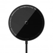 Baseus Simple Mini3 Magnetic Wireless Charger 15W - поставка (пад) за безжично зареждане на iPhone с Magsafe (черен)