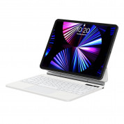 Baseus Brilliance Wireless Touchpad Keyboard Case Digital Display (ARJK010016) for iPad Pro 11 M2 (2022), iPad Pro 11 M1 (2021), iPad Pro 11 (2020), iPad Pro 11 (2018), iPad Air 5 (2022), iPad Air 4 (2020) (white)