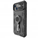 Nillkin CamShield Armor Pro Magnetic Hard Case - хибриден удароустойчив кейс с MagSafe и пръстен против изпускане за iPhone 14 (черен) 2