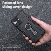 Nillkin CamShield Armor Pro Magnetic Hard Case - хибриден удароустойчив кейс с MagSafe и пръстен против изпускане за iPhone 14 (черен) 3