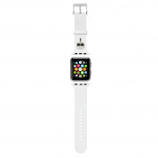 Karl Lagerfeld Karl Head Silicone Watch Strap - силиконова каишка за Apple Watch 42мм, 44мм, 45мм, Ultra 49мм (бял) 1