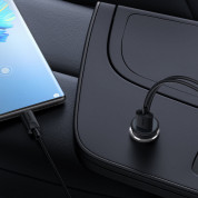 Baseus CW01 Magsafe Wireless Charging Car Mount 15W with Car Charger - поставка за радиатора на кола с безжично зареждане и зарядно за кола за iPhone с Magsafe (черен) 8