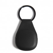 Mujjo Canopy AirTag Keychain - висококачествен ключодържател от естествена кожа за Apple AirTag (черен)