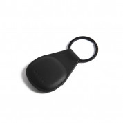 Mujjo Canopy AirTag Keychain - висококачествен ключодържател от естествена кожа за Apple AirTag (черен) 1