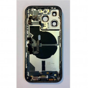 Apple iPhone 14 Pro Backcover Full Assembly - оригинален резервен заден капак заедно с безжично зареждане (черен) 2