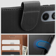 Tech-Protect Wallet Leather Flip Case - кожен калъф, тип портфейл за Samsung Galaxy S23 Ultra (черен) 2