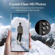 ESR Screen Shield Tempered Glass Protection Set - комплект 2 броя стъклено защитно покритие за дисплея и 2 броя предпазни стъклени лещи за камерата на Samsung Galaxy S23 Ultra (черен-прозрачен) 3