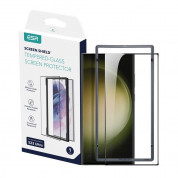 ESR Screen Shield Full Screen Curved Tempered Glass - калено стъклено защитно покритие за дисплея на Samsung Galaxy S23 Ultra (черен-прозрачен)