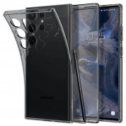 Spigen Liquid Crystal Case - тънък силиконов (TPU) калъф за Samsung Galaxy S23 Ultra (сив) 