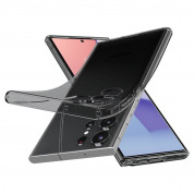 Spigen Liquid Crystal Case - тънък силиконов (TPU) калъф за Samsung Galaxy S23 Ultra (сив)  6