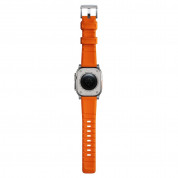 Nomad Rugged Strap - силиконова каишка за Apple Watch 42мм, 44мм, 45мм, Ultra 49мм (оранжев-черен) 7