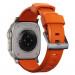 Nomad Rugged Strap - силиконова каишка за Apple Watch 42мм, 44мм, 45мм, Ultra 49мм (оранжев-черен) 3