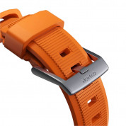 Nomad Rugged Strap - силиконова каишка за Apple Watch 42мм, 44мм, 45мм, Ultra 49мм (оранжев-черен) 3