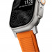 Nomad Rugged Strap - силиконова каишка за Apple Watch 42мм, 44мм, 45мм, Ultra 49мм (оранжев-сребрист) 5