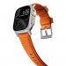 Nomad Rugged Strap - силиконова каишка за Apple Watch 42мм, 44мм, 45мм, Ultra 49мм (оранжев-сребрист) 6
