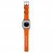 Nomad Rugged Strap - силиконова каишка за Apple Watch 42мм, 44мм, 45мм, Ultra 49мм (оранжев-сребрист) 8