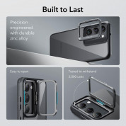 ESR Classic Kickstand Case - хибриден кейс с висока степен на защита за Samsung Galaxy S23 (черен-прозрачен)  2