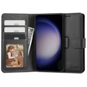 Tech-Protect Wallet Leather Flip Case - кожен калъф, тип портфейл за Samsung Galaxy S23 Plus (черен)