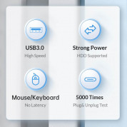 Orico USB-C 3.0 4-Port Hub (PW4U-C3-015-BK-EP) - 4-портов USB-C 3.0 хъб за MacBook, преносими и настолни компютри (15 см) (черен) 9
