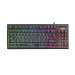 Marvo K607 TKL Backlight Membrane Gaming Keyboard - компактна геймърска клавиатура с подсветка (за PC) (черен) 2