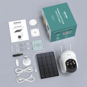 Choetech PTZ Solar Outdoor Security Camera Full HD 1080P - домашна видеокамера със соларен панел за външна употреба (бял) 10
