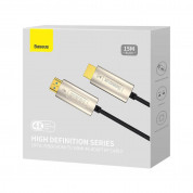 Baseus High Definition Optic FIber 4K HDMI Male To HDMI Male Cable - 4K HDMI към HDMI кабел (15 метра) (черен) 6