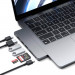 Satechi USB-C Pro Hub Slim - мултифункционален хъб за свързване на допълнителна периферия за MacBook Air M2 (2022) (тъмносив) 6