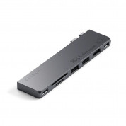 Satechi USB-C Pro Hub Slim - мултифункционален хъб за свързване на допълнителна периферия за MacBook Air M2 (2022) (тъмносив) 1