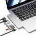 Satechi USB-C Pro Hub Slim - мултифункционален хъб за свързване на допълнителна периферия за MacBook Air M2 (2022) (сребрист) 6